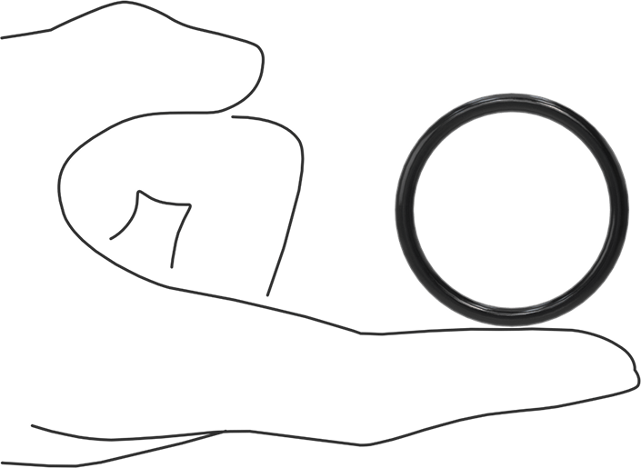 Kimyasala Dayanıklı Viton® Floroelastomer O-Ring, Süper Esnek, 1/8 Kesirli Genişlik, Dash No. 221