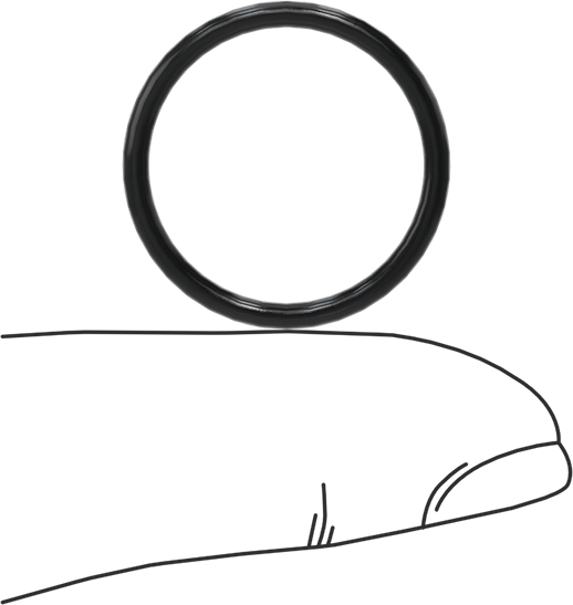 Kimyasala Dayanıklı Viton® Floroelastomer O-Ring, Süper Esnek, 1/16 Kesirli Genişlik, Dash No. 018