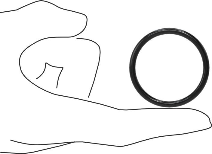Kimyasala Dayanıklı Viton® Floroelastomer O-Ring, Süper Esnek, 1/8 Kesirli Genişlik, Dash No. 222