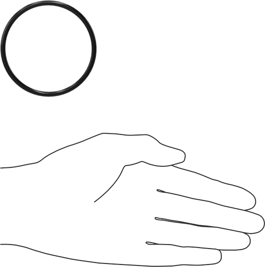 Kimyasala Dayanıklı Viton® Floroelastomer O-Ring, Süper Esnek, 1/8 Kesirli Genişlik, Dash No. 229