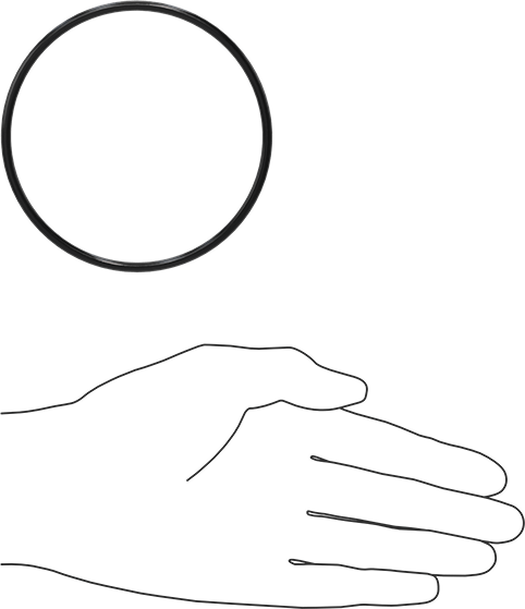 Kimyasala Dayanıklı Viton® Floroelastomer O-Ring, Süper Esnek, 1/8 Kesirli Genişlik, Dash No. 238