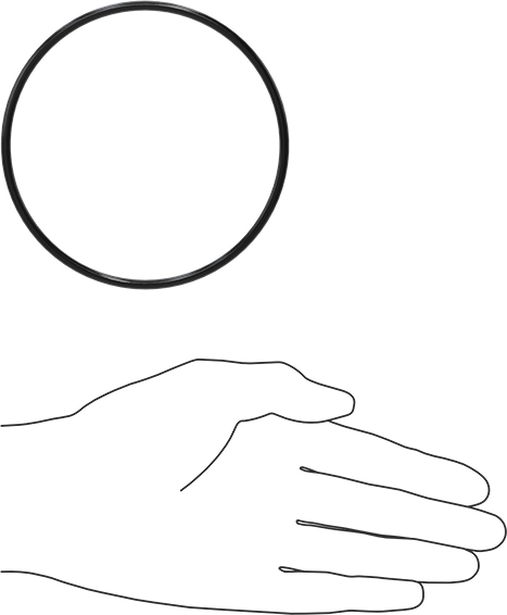 Kimyasala Dayanıklı Viton® Floroelastomer O-Ring, Süper Esnek, 1/8 Kesirli Genişlik, Dash No. 241