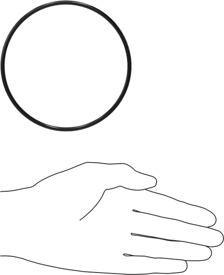 Kimyasala Dayanıklı Viton® Floroelastomer O-Ring, Süper Esnek, 1/8 Kesirli Genişlik, Dash No. 242