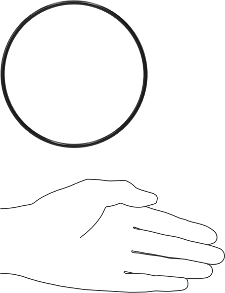 Kimyasala Dayanıklı Viton® Floroelastomer O-Ring, Süper Esnek, 1/8 Kesirli Genişlik, Dash No. 246