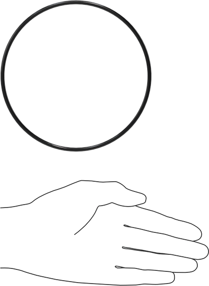 Kimyasala Dayanıklı Viton® Floroelastomer O-Ring, Süper Esnek, 1/8 Kesirli Genişlik, Dash No. 250