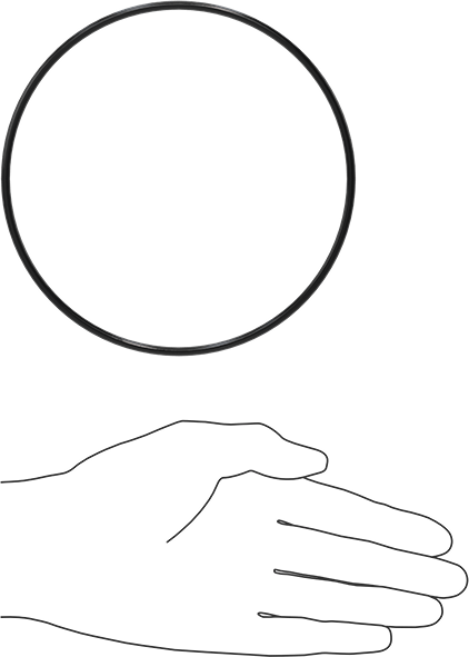 Kimyasala Dayanıklı Viton® Floroelastomer O-Ring, Süper Esnek, 1/8 Kesirli Genişlik, Dash No. 252