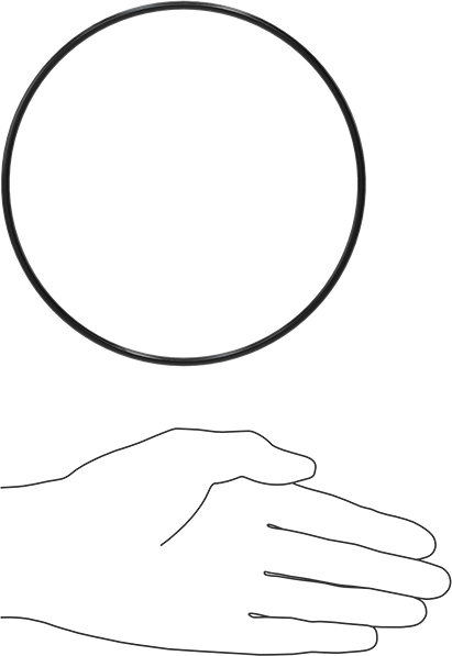 Kimyasala Dayanıklı Viton® Floroelastomer O-Ring, Süper Esnek, 1/8 Kesirli Genişlik, Dash No. 255