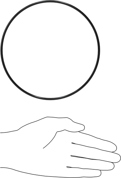 Kimyasala Dayanıklı Viton® Floroelastomer O-Ring, Süper Esnek, 1/8 Kesirli Genişlik, Dash No. 256