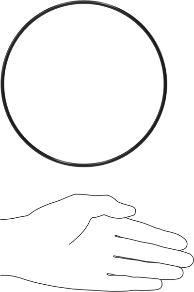 Kimyasala Dayanıklı Viton® Floroelastomer O-Ring, Süper Esnek, 1/8 Kesirli Genişlik, Dash No. 258