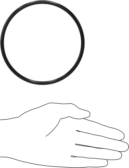 Kimyasala Dayanıklı Viton® Floroelastomer O-Ring, Süper Esnek, 3/16 Kesirli Genişlik, Dash No. 348