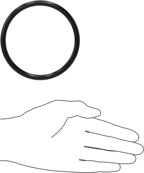 Kimyasala Dayanıklı Viton® Floroelastomer O-Ring, Süper Esnek, 1/4 Kesirli Genişlik, Dash No. 417