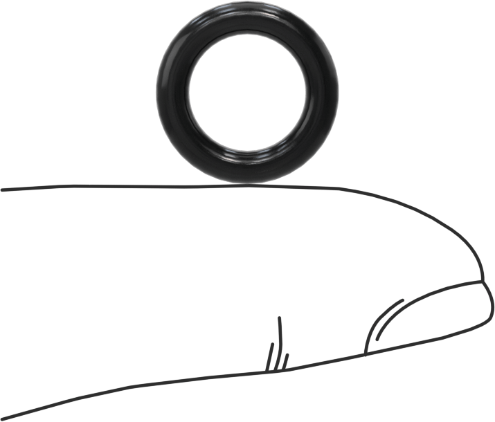 Kimyasala Dayanıklı Viton® Floroelastomer O-Ring, Süper Esnek, 3/32 Kesirli Genişlik, Dash No. 110