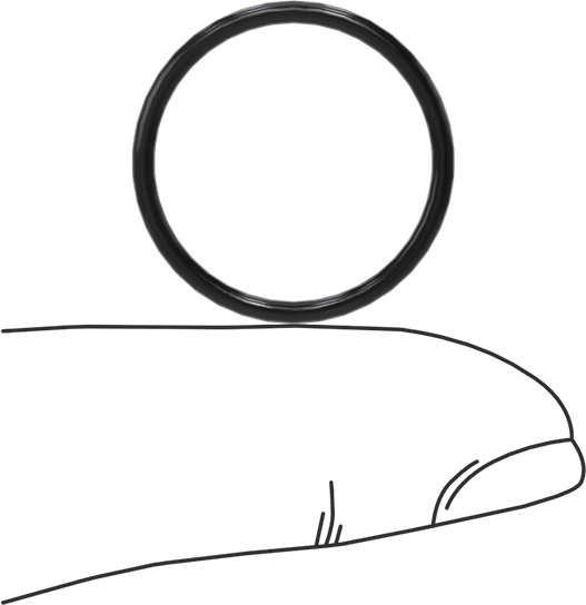 Yağa Dayanıklı Buna-N O-Ring, 1.5 mm Genişlik, 18.5 mm İç Çap