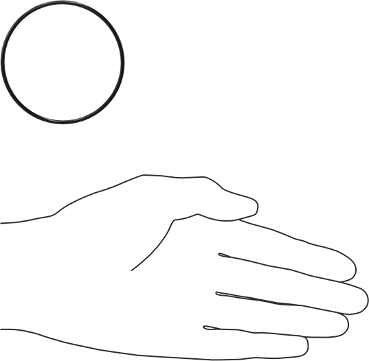 Yağa Dayanıklı Buna-N O-Ring, 2 mm Genişlik, 58 mm İç Çap