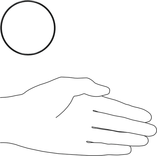 Yağa Dayanıklı Buna-N O-Ring, 2 mm Genişlik, 61 mm İç Çap