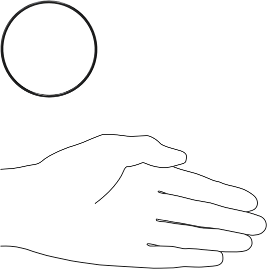 Yağa Dayanıklı Buna-N O-Ring, 2 mm Genişlik, 63 mm İç Çap