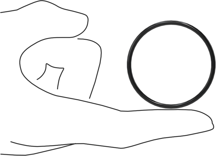 Yağa Dayanıklı Buna-N O-Ring, 2.5 mm Genişlik, 44 mm İç Çap