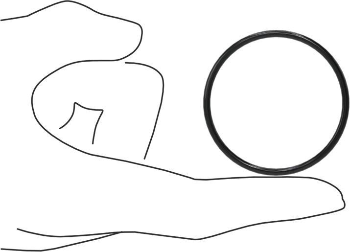 Yağa Dayanıklı Buna-N O-Ring, 2.5 mm Genişlik, 45 mm İç Çap