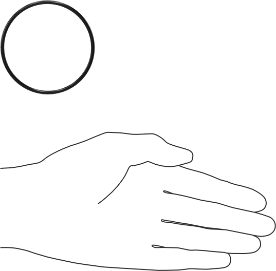 Yağa Dayanıklı Buna-N O-Ring, 2.5 mm Genişlik, 58 mm İç Çap