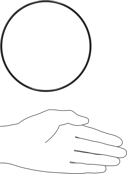 Yağa Dayanıklı Buna-N O-Ring, 3 mm Genişlik, 127 mm İç Çap