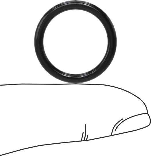 Yağa Dayanıklı Buna-N O-Ring, 2.4 mm Genişlik, 16.6 mm İç Çap
