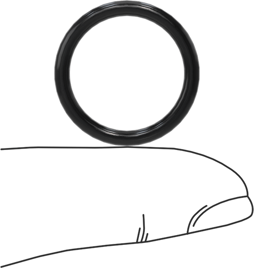 Yağa Dayanıklı Buna-N O-Ring, 2.4 mm Genişlik, 17.6 mm İç Çap