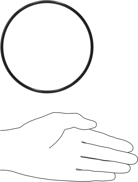 Yağa Dayanıklı Buna-N O-Ring, 4 mm Genişlik, 117 mm İç Çap