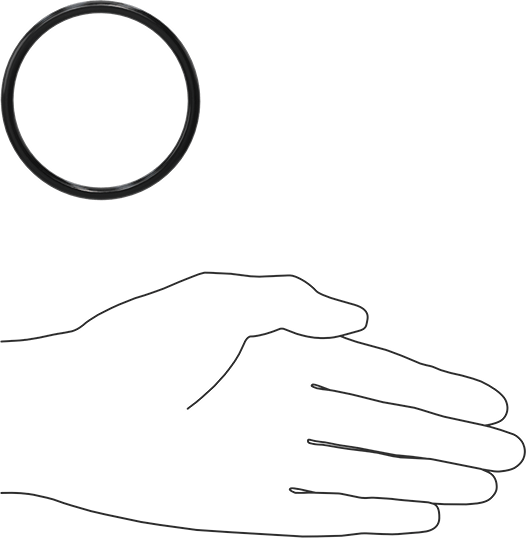 Yağa Dayanıklı Buna-N O-Ring, 4.5 mm Genişlik, 61 mm İç Çap