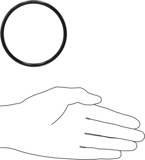 Yağa Dayanıklı Buna-N O-Ring, 4.5 mm Genişlik, 76 mm İç Çap