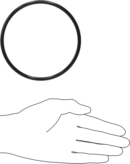 Yağa Dayanıklı Buna-N O-Ring, 5 mm Genişlik, 105 mm İç Çap