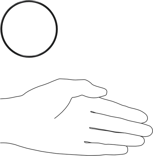 Yağa Dayanıklı Buna-N O-Ring, 2.4 mm Genişlik, 64.6 mm İç Çap