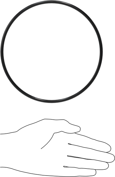 Yağa Dayanıklı Buna-N O-Ring, 5 mm Genişlik, 155 mm İç Çap