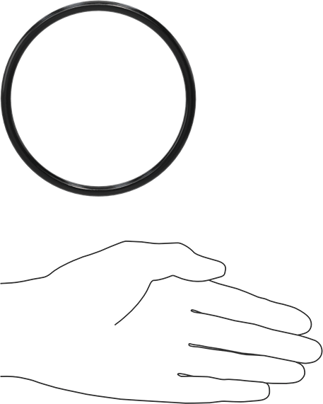 Yağa Dayanıklı Buna-N O-Ring, 6 mm Genişlik, 100 mm İç Çap