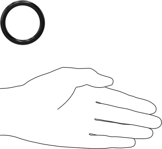 Yağa Dayanıklı Buna-N O-Ring, 6 mm Genişlik, 39 mm İç Çap