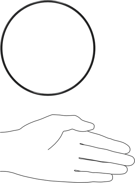 Yağa Dayanıklı Buna-N O-Ring, 3 mm Genişlik, 124.5 mm İç Çap