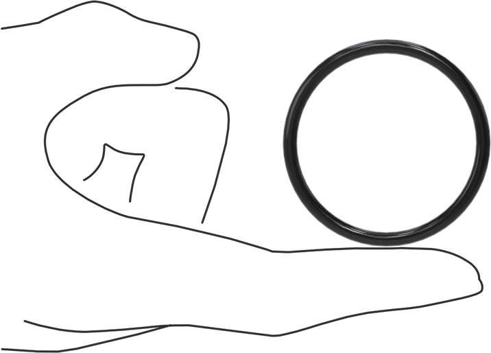 Yağa Dayanıklı Buna-N O-Ring, 3.5 mm Genişlik, 43.7 mm İç Çap