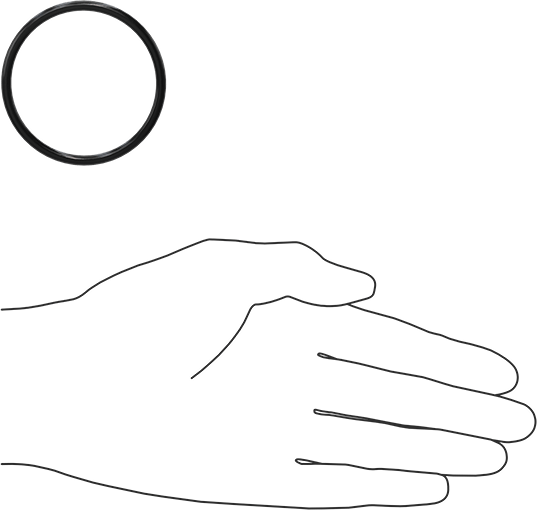 Yağa Dayanıklı Buna-N O-Ring, 3.5 mm Genişlik, 49.7 mm İç Çap