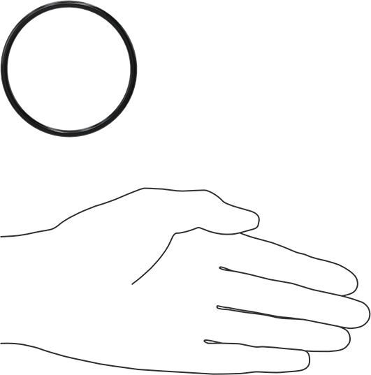 Yağa Dayanıklı Buna-N O-Ring, 3.5 mm Genişlik, 61 mm İç Çap