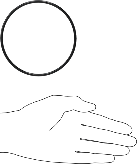 Yağa Dayanıklı Buna-N O-Ring, 3.5 mm Genişlik, 96 mm İç Çap