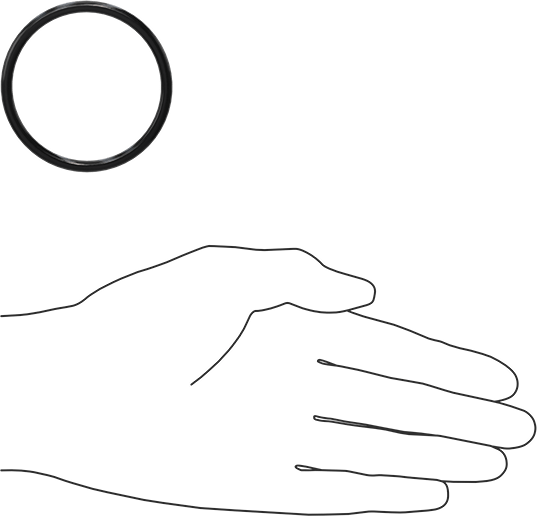 Yağa Dayanıklı Buna-N O-Ring, 4 mm Genişlik, 51 mm İç Çap