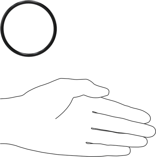 Yağa Dayanıklı Buna-N O-Ring, 4 mm Genişlik, 59 mm İç Çap