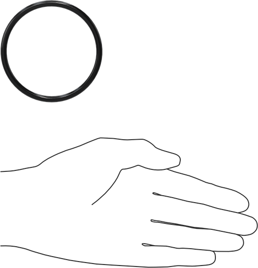 Yağa Dayanıklı Buna-N O-Ring, 4.5 mm Genişlik, 64 mm İç Çap