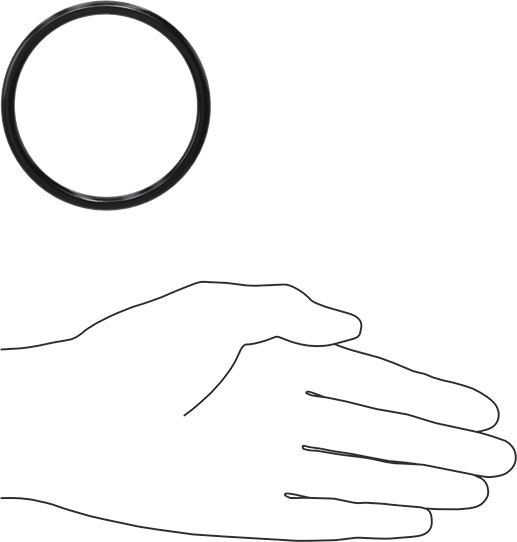 Yağa Dayanıklı Buna-N O-Ring, 5 mm Genişlik, 65 mm İç Çap