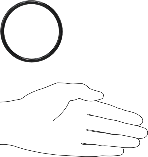 Yağa Dayanıklı Buna-N O-Ring, 5 mm Genişlik, 68 mm İç Çap