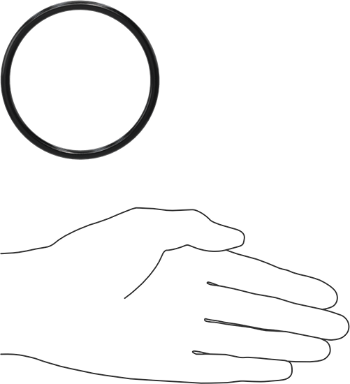 Yağa Dayanıklı Buna-N O-Ring, 5 mm Genişlik, 74 mm İç Çap