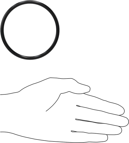 Yağa Dayanıklı Buna-N O-Ring, 5 mm Genişlik, 75 mm İç Çap