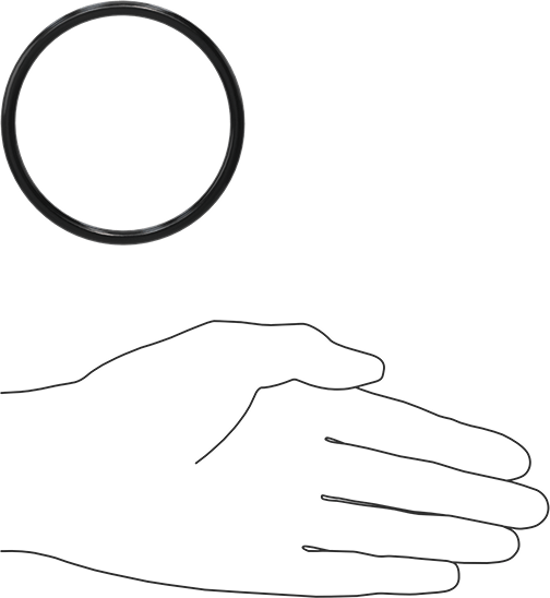 Yağa Dayanıklı Buna-N O-Ring, 5 mm Genişlik, 72 mm İç Çap