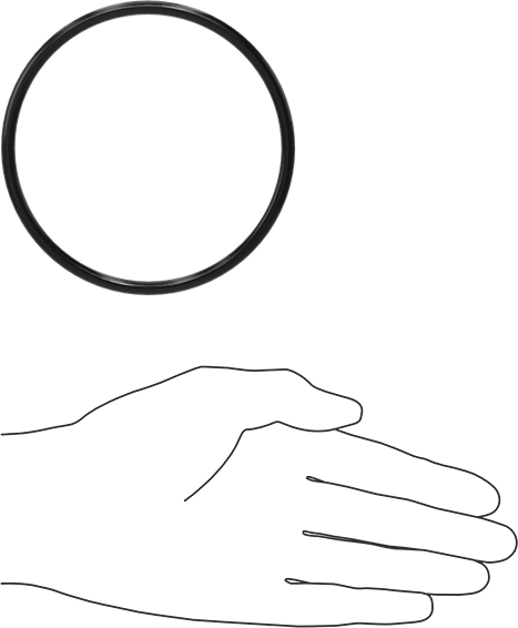 Yağa Dayanıklı Buna-N O-Ring, 5 mm Genişlik, 95 mm İç Çap