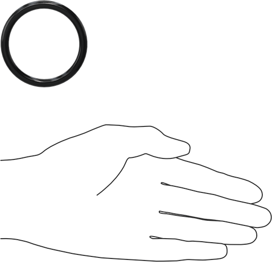 Yağa Dayanıklı Buna-N O-Ring, 5.7 mm Genişlik, 47.6 mm İç Çap