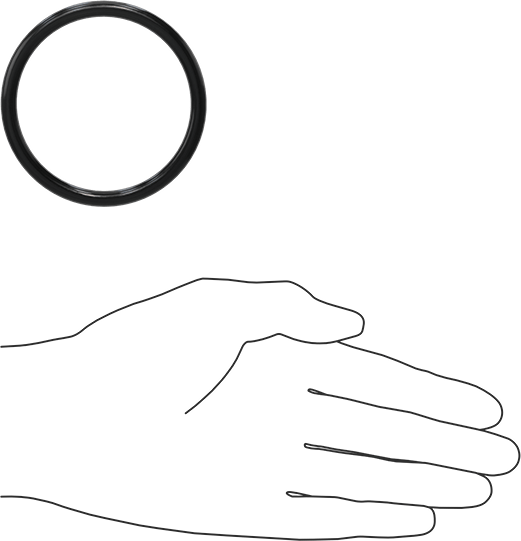 Yağa Dayanıklı Buna-N O-Ring, 5.7 mm Genişlik, 61.6 mm İç Çap